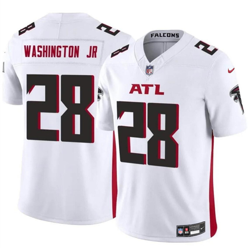 Youth White Atlanta Falcons #28 Carlos Washington Jr 2024 F.U.S.E Vapor Untouchable Limited Stitched Football Jersey